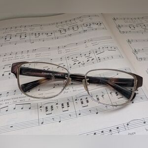 Coach Metal Frame Eyeglasses in Tortoiseshell and Gold